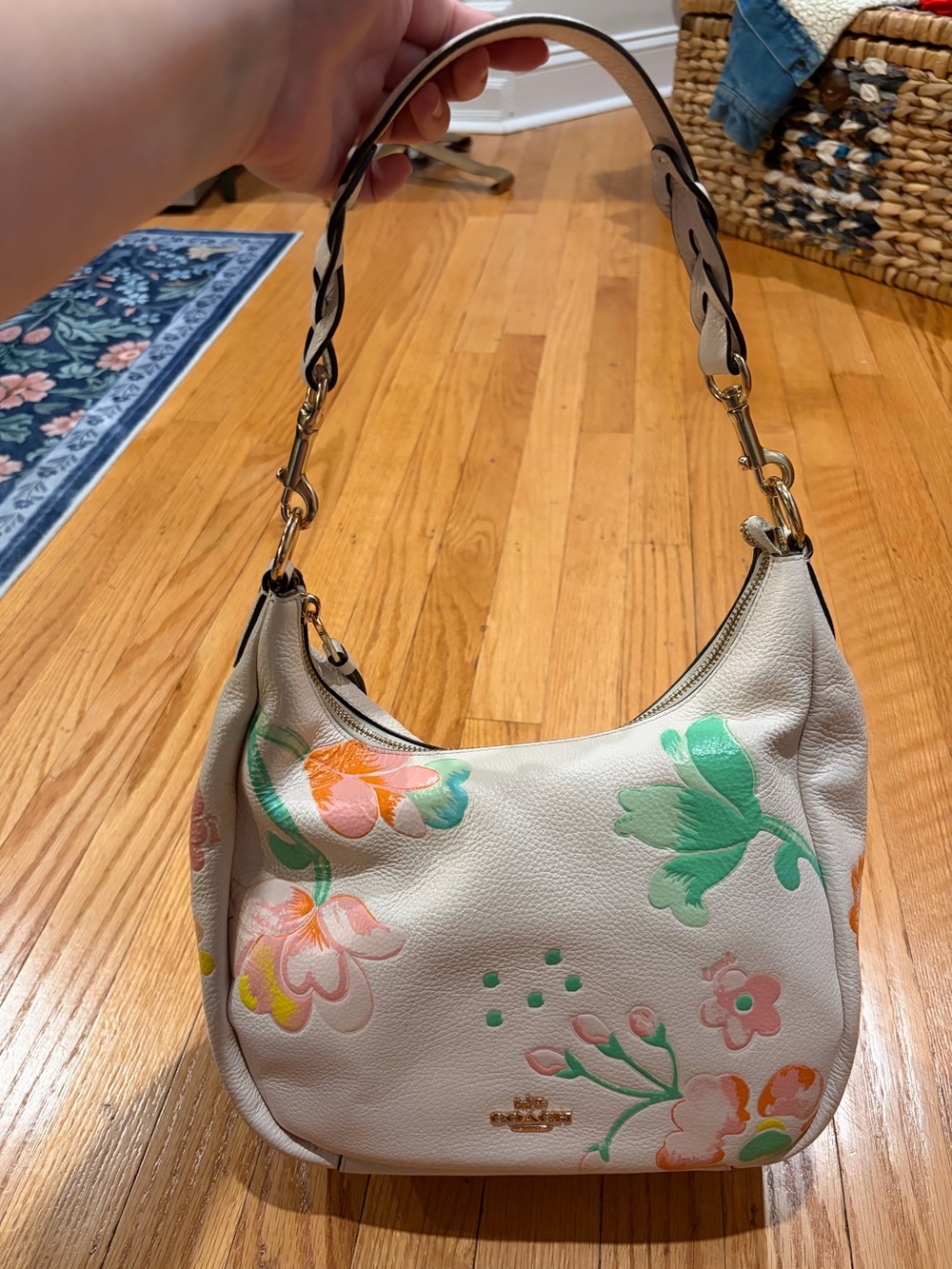 Coach Jules Dreamy Land Floral Print Hobo Bag C8619